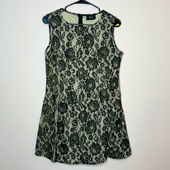 ❤️ 🆕 AX PARIS VINTAGE Party Dress black fishnet flowers NWOT - Picture 2 of 10